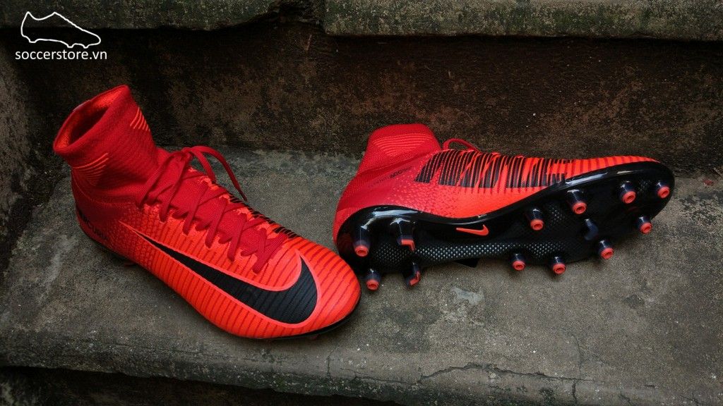 nike superfly mercurial white university red